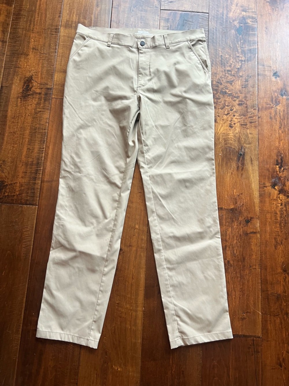 38x34 Men's Slim Stretch Pants in Light Khaki